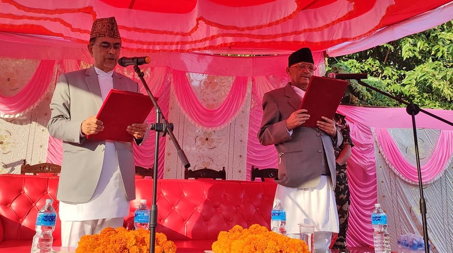 बागमति प्रदेशका मुख्यमन्त्री पाण्डेले लिए शपथ, बन्यो सानो आकारको मन्त्रिमण्डल